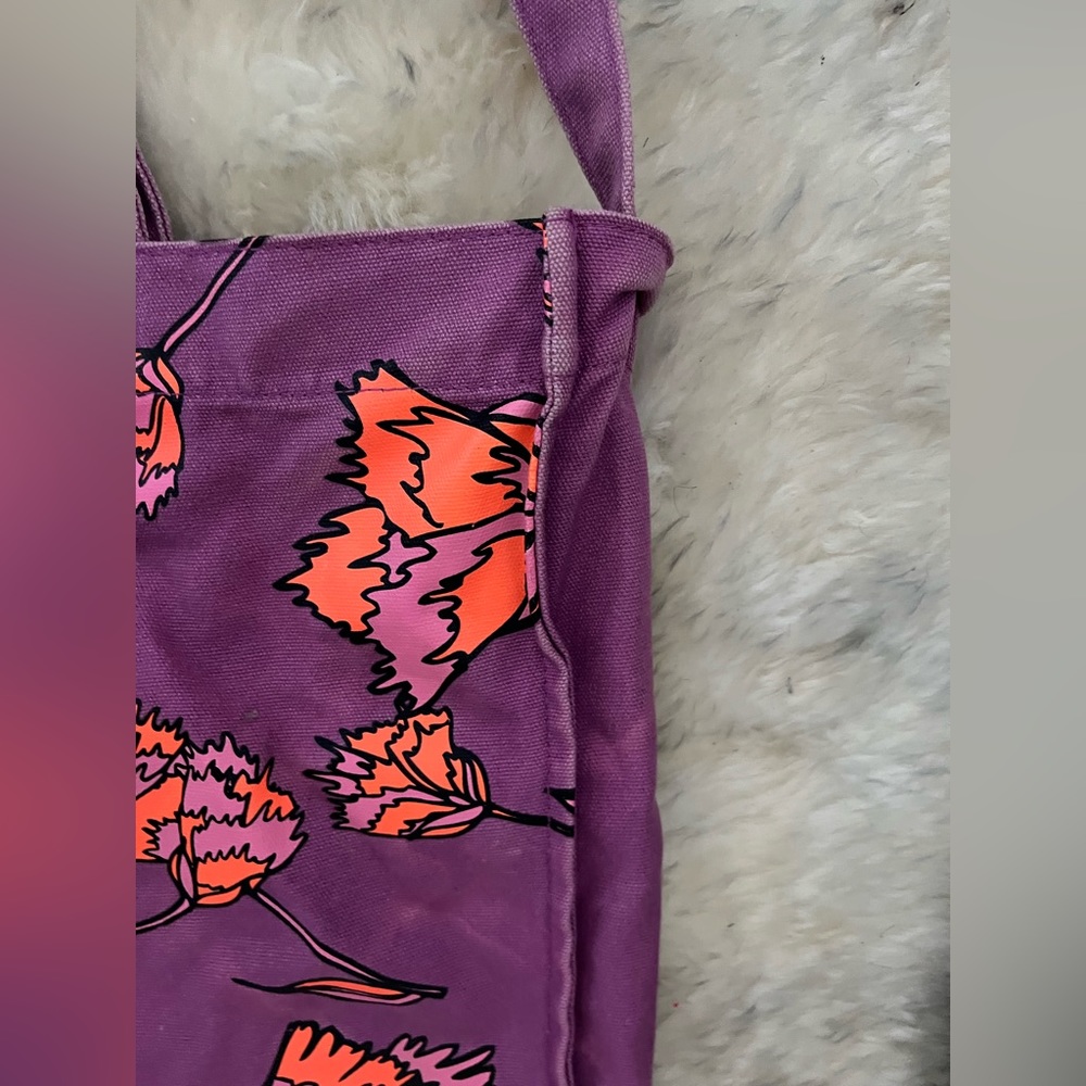 Jacobs"Marc Jacobs Purple Multi-Purpose Canvas Reusable Tote Bag - Picture 4 of 11